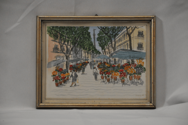 Disegno a china e acquerello